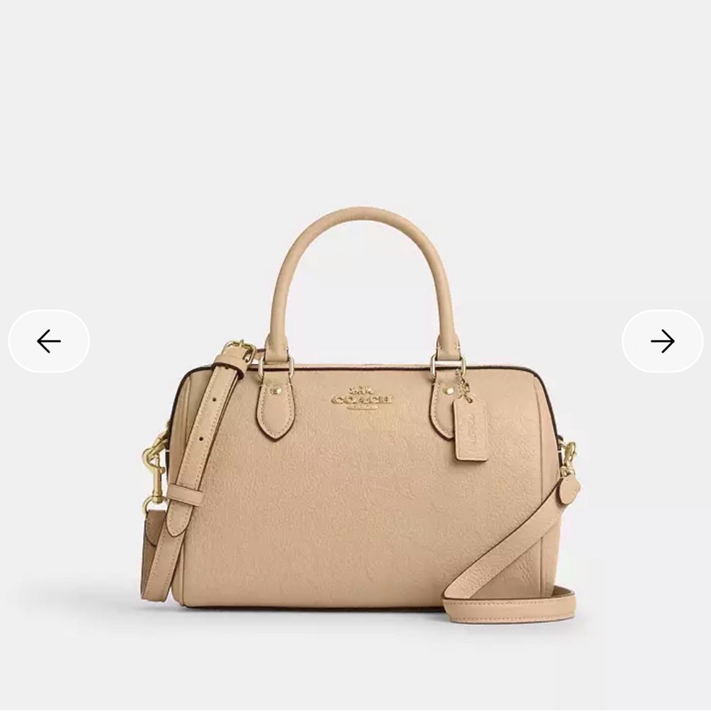 Coach oat signature Leather Rowan Satchel